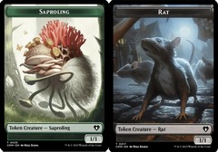 Rat (0017) // Saproling (0035) Double-Sided Token